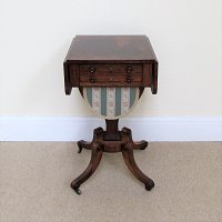 ROSEWOOD NEEDLEWORK TABLE (WILLIAM IV PERIOD)