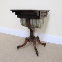 ROSEWOOD NEEDLEWORK TABLE (WILLIAM IV PERIOD)