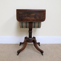 ROSEWOOD NEEDLEWORK TABLE (WILLIAM IV PERIOD)